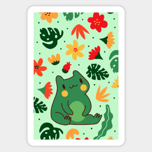 Cute Froggy Cottagecore Aesthetic Magnet